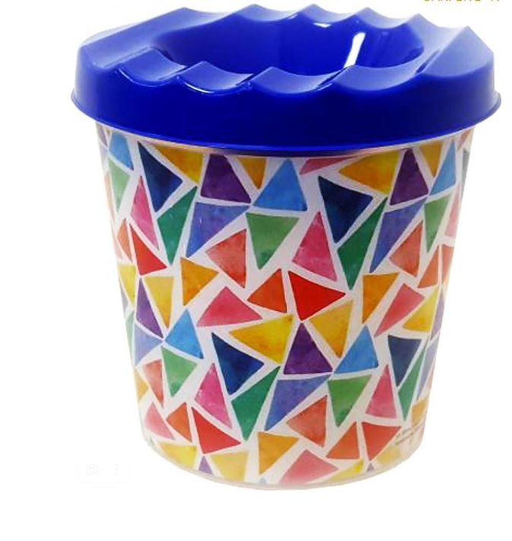 Стакан-непроливайка одинарный "Яркие узоры-3" прозрачный (Проф-Пресс)