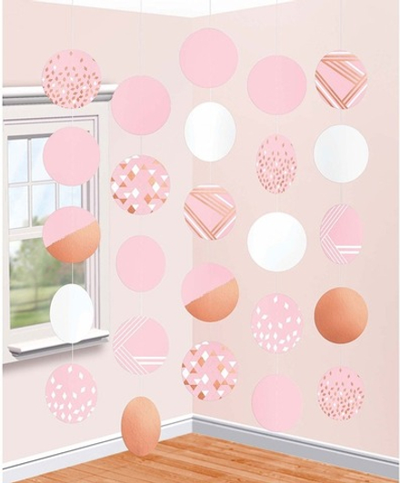 Гирлянда Круги RoseGold Blush 1,5м 5шт