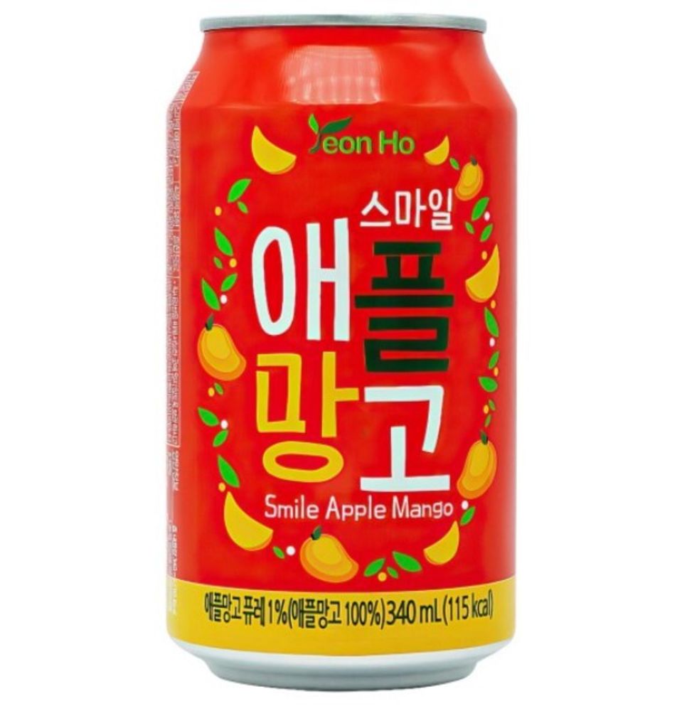Напиток газированный, б/а Yeon Ho, яблоко/манго, 340 мл