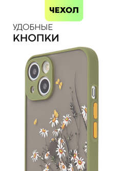 Чехол BROSCORP для Apple iPhone 13 оптом (арт. IP13-ST-TPU-KHAKI-PRINT)