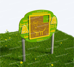 Уличный игровой развивающий модуль Пятнашки