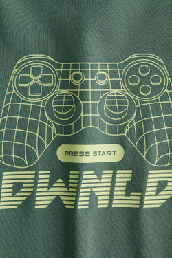 H&M Лонгслив с длинным рукавом, темно-зеленый