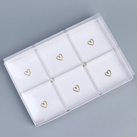 Коробка для 6 муссовых пирожных «Present», 27 х 17.8 х 6.5 см