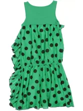 Зеленый сарафан в горошек REMIX