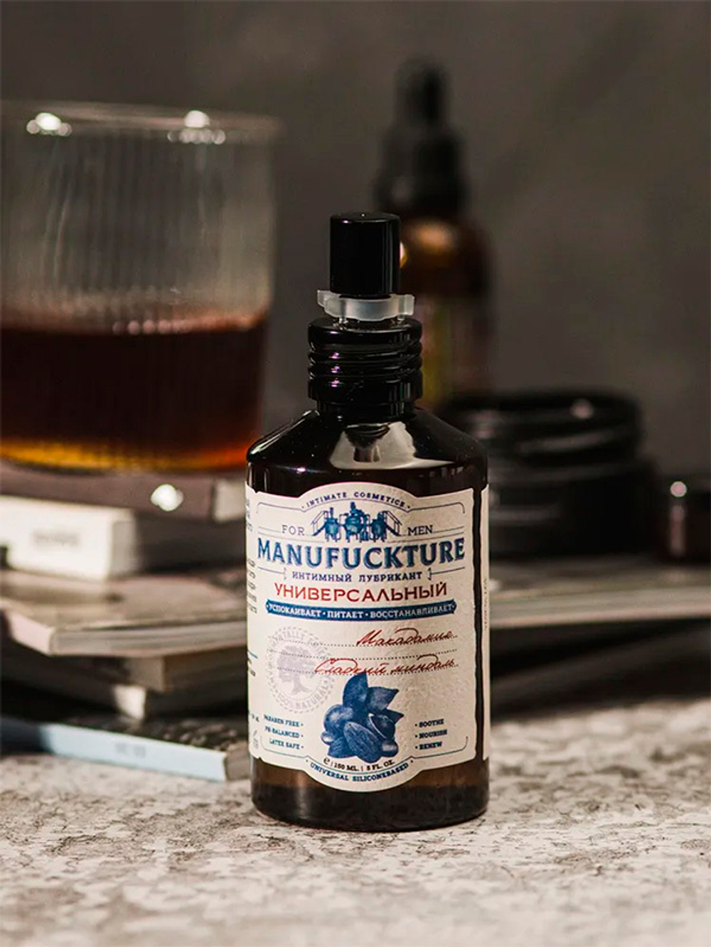 Универсальный интимный гель на силиконовой основе с Макадамией и Сладким миндалем Manufuckture 150мл