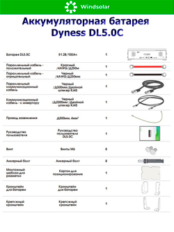 Аккумуляторная батарея Dyness DL5.0C (100Ah / 51.2V / 5120Wh / LiFePO4)