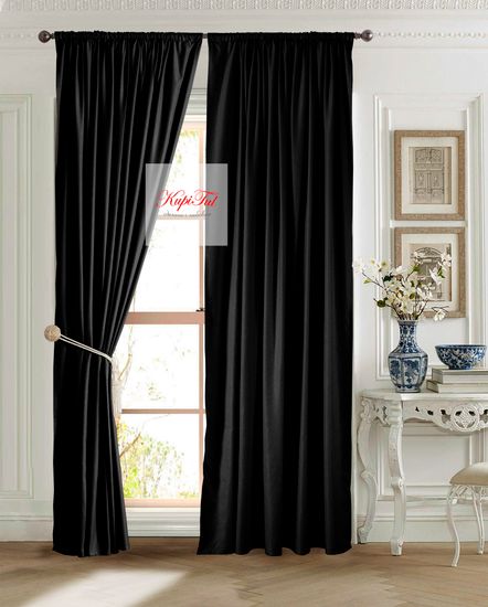 Длинные шторы, Ницца (чёрный)