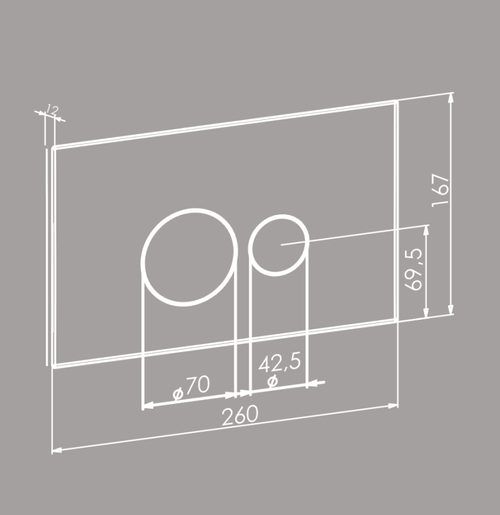 Кнопка для инсталляции Boheme, пластик WHITE
