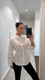 Рубашка из хлопка приталенная