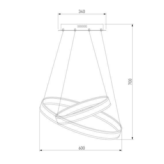 Подвесной светодиодный светильник Bogates Titan 455/2 Smart