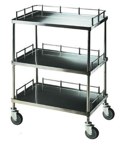 Столик-тележка медицинская инструментальная МЕДИЦИНОФФ F-17(i)