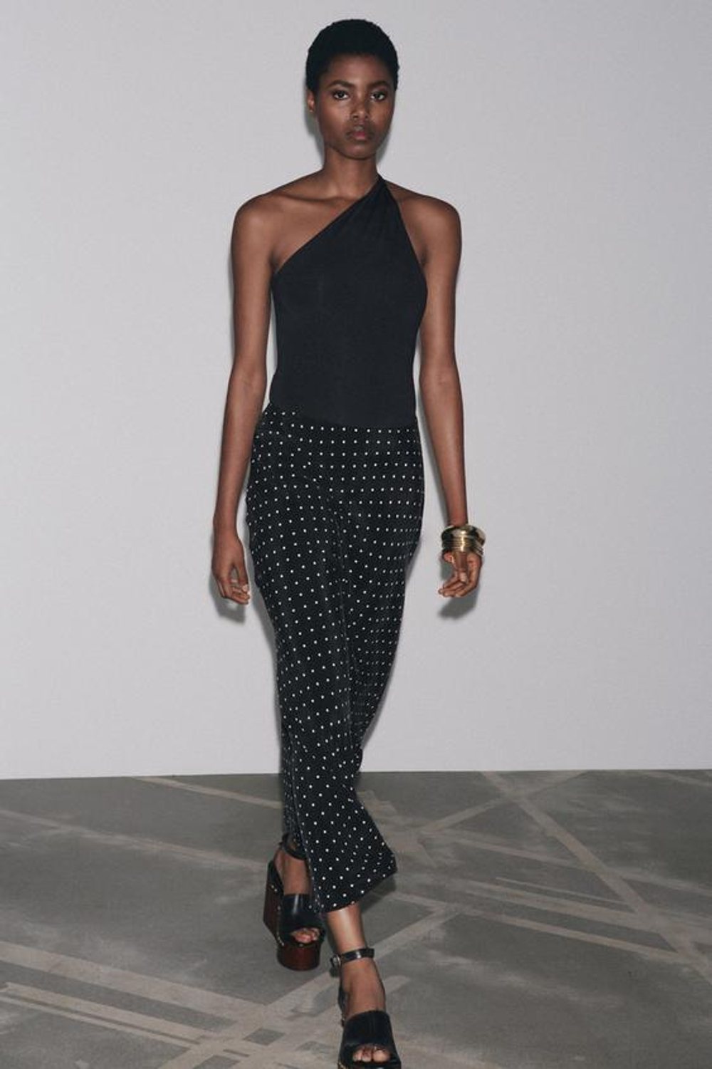 ZARA ДЛИННАЯ ЮБКА — ZW COLLECTION, ЧЕРНЫЙ/БЕЛЫЙ