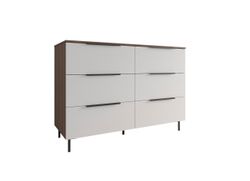 МС Роза Комод 1300 Орех Франклин/Ройс Белый Скин, ДСВ Мебель