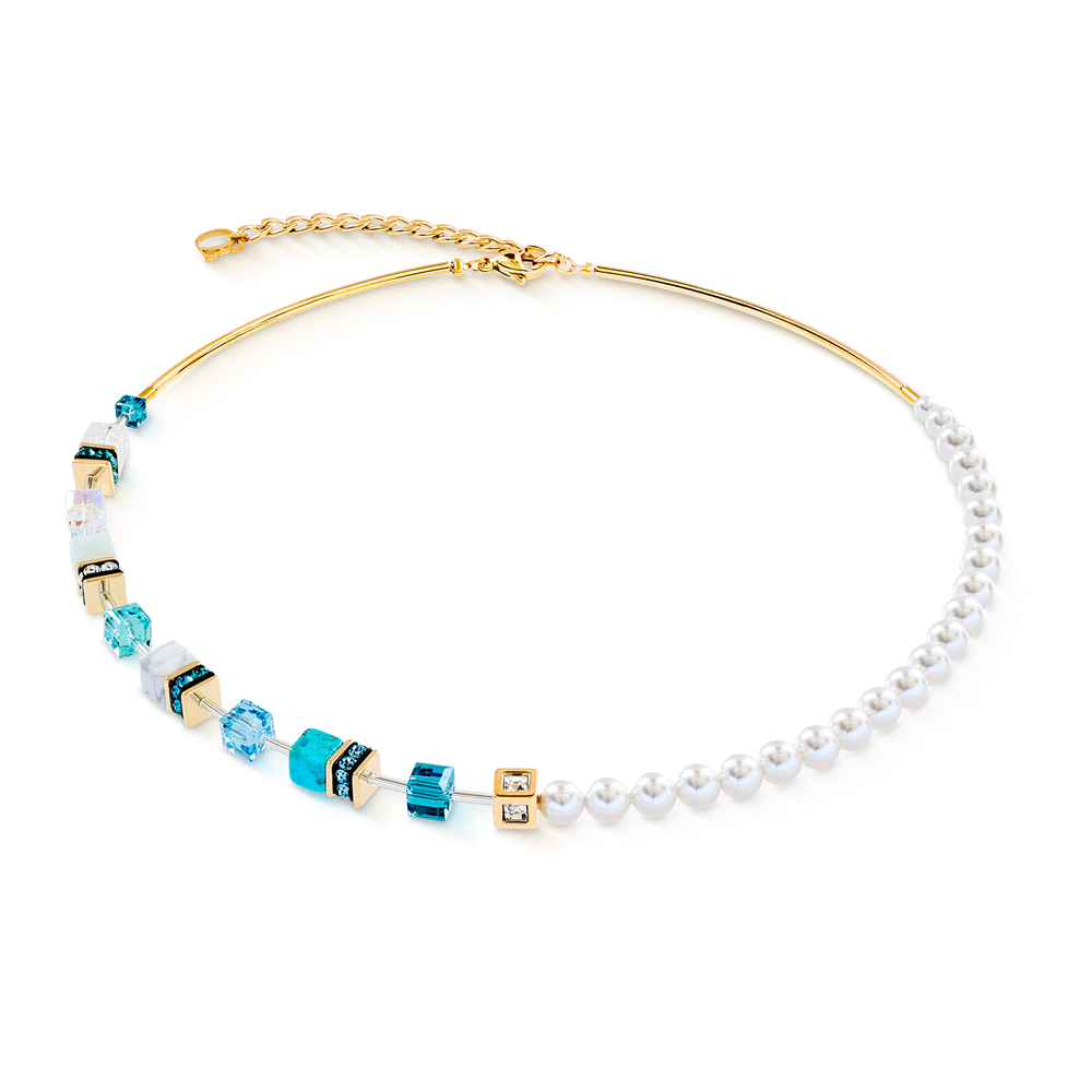 Колье Coeur de Lion Turquoise-Gold 5086/10-0616