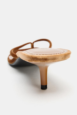 ZARA БАРХАТНЫЕ БОСОНОЖКИ, ОХРА