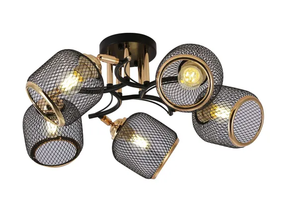 06443/5 BLACK+GOLD (1) Люстра (RL)
