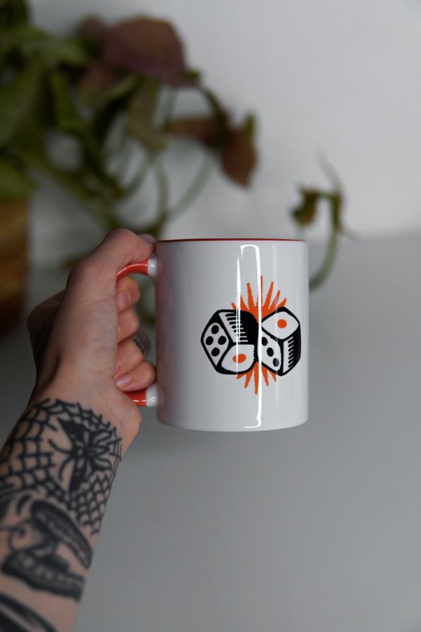 Кружка Сup Bones Бело-Красная - фото 2