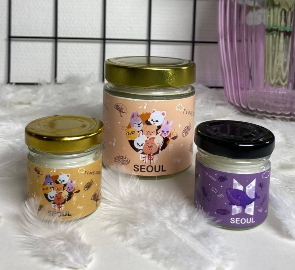 Соевая свеча Stray Kids большая (200 мл)