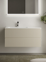 Тумба с раковиной Sancos Snob R 100 см SNR100LCE левая, beige soft