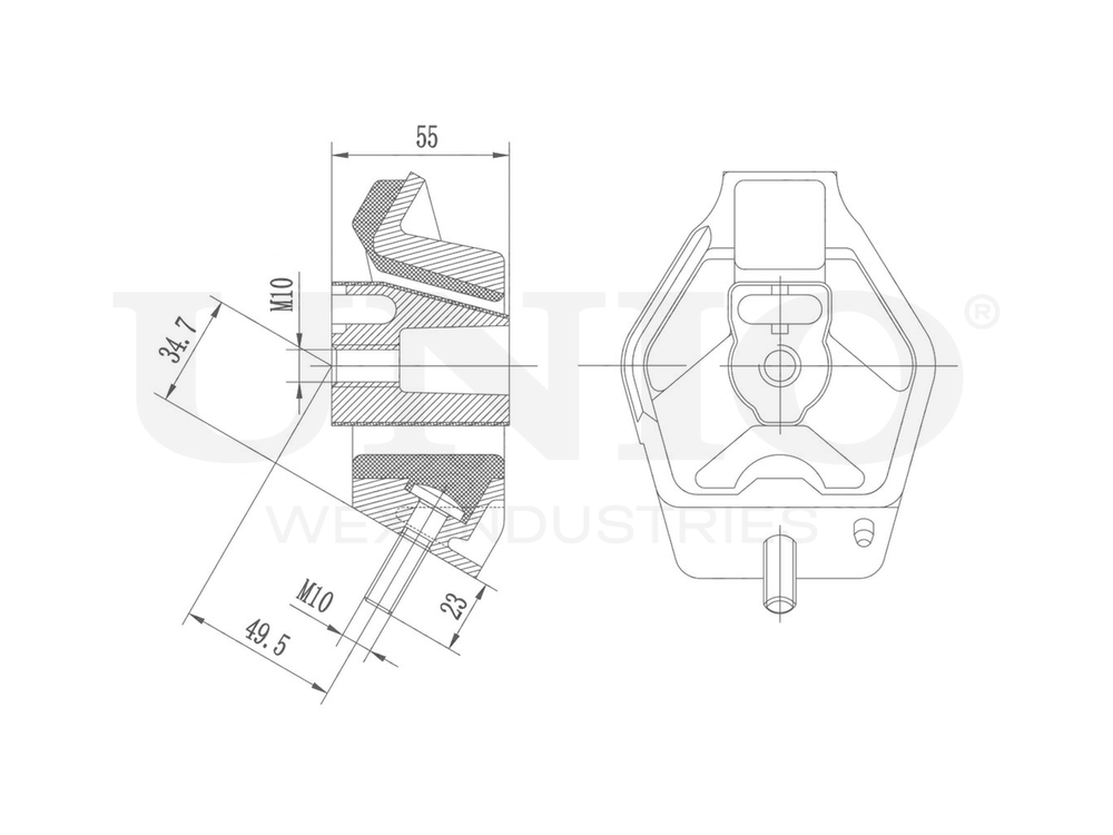 Опора КПП UNIO RMP-15098