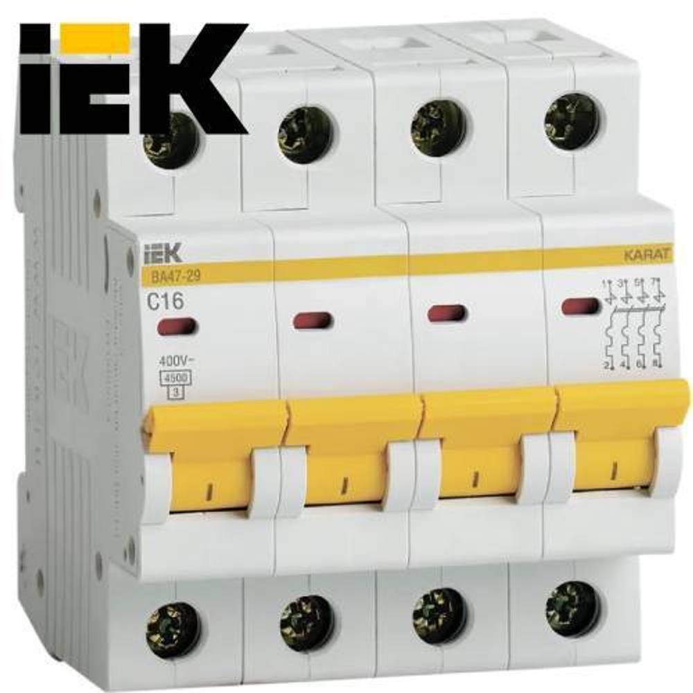 Автоматический выключатель IEK 4-Р 16А