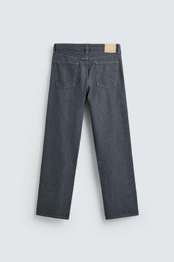 ZARA ДЖИНСЫ STRAIGHT FIT, СЕРЫЙ