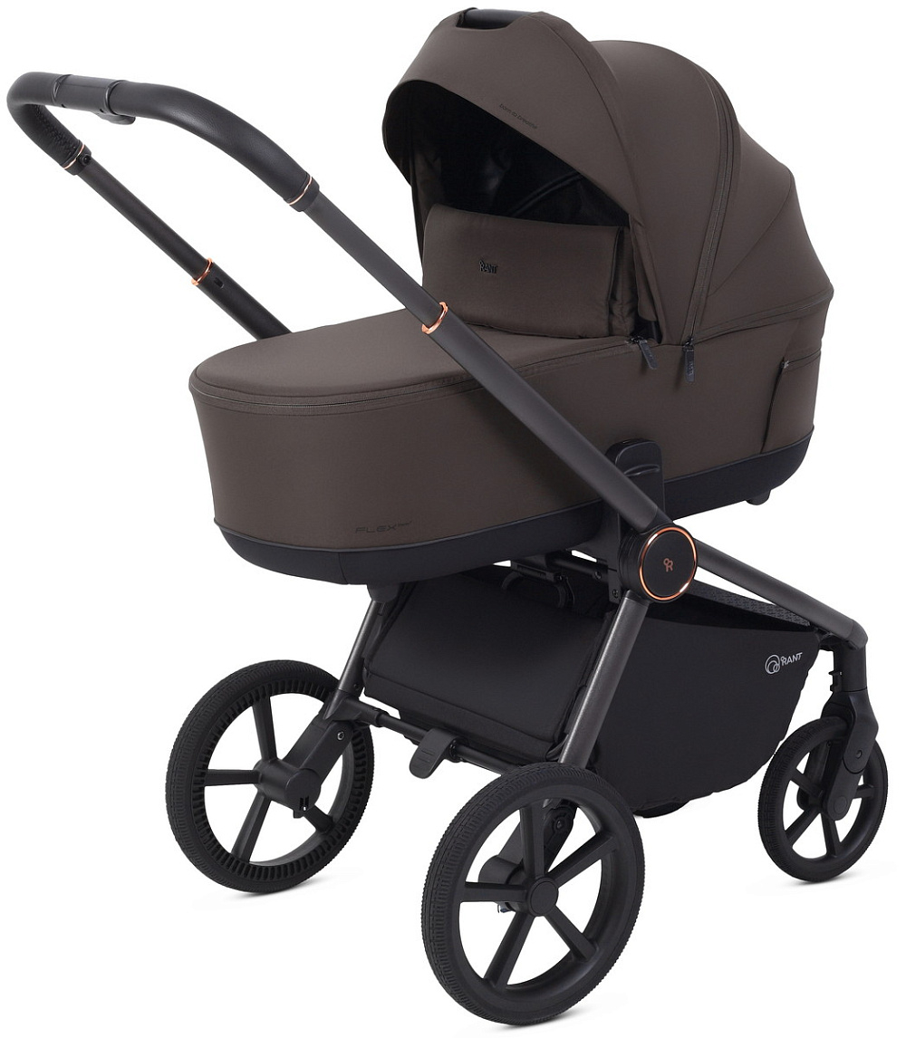 Детская коляска Rant Flex Therm Soft 3 в 1 с автокреслом Cruise Grey Shine Brown