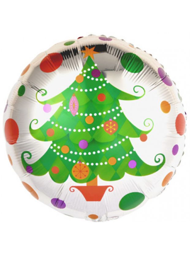 К Шар Круг "Новогодняя елка" (БГ-15)