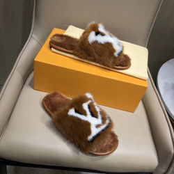 Louis Vuitton Fur Slide