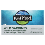 Wild Planet, филе диких сардинов без кожи и костей, в нерафинированном оливковом масле высшего качества, 120 г (4,25 унции)