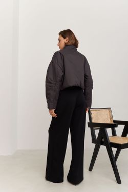 Куртка с объемными рукавами цвета графит