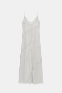 ZARA КОМБИНИРОВАННОЕ ПЛАТЬЕ МИДИ, СВЕТЛО-БИРЮЗОВЫЙ