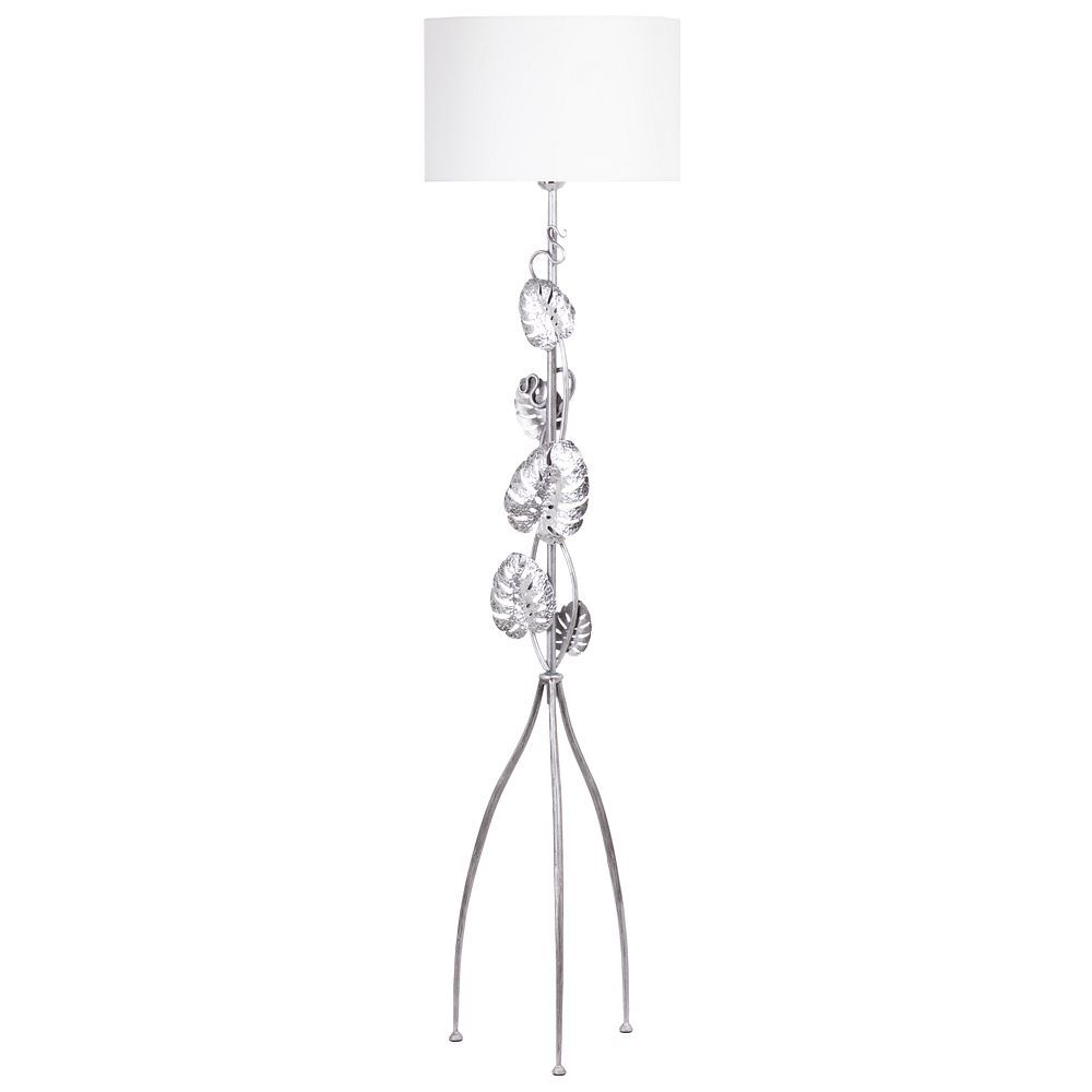 Светильник напольный торшер Monstera Deliciosa (Монстера) с абажуром Винтаж-2 Белый