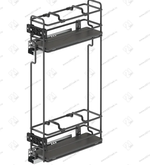 S-2911-A (S-2911) Бутылочница 150, Starax, в верхнюю базу, 2-х ярусная, (106х280х520 мм), направляющ