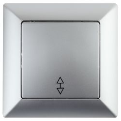 Переключатель Intro Solo 4-103-03 одноклавишный 10А-250В, IP20, СУ, алюминий | Intro Solo