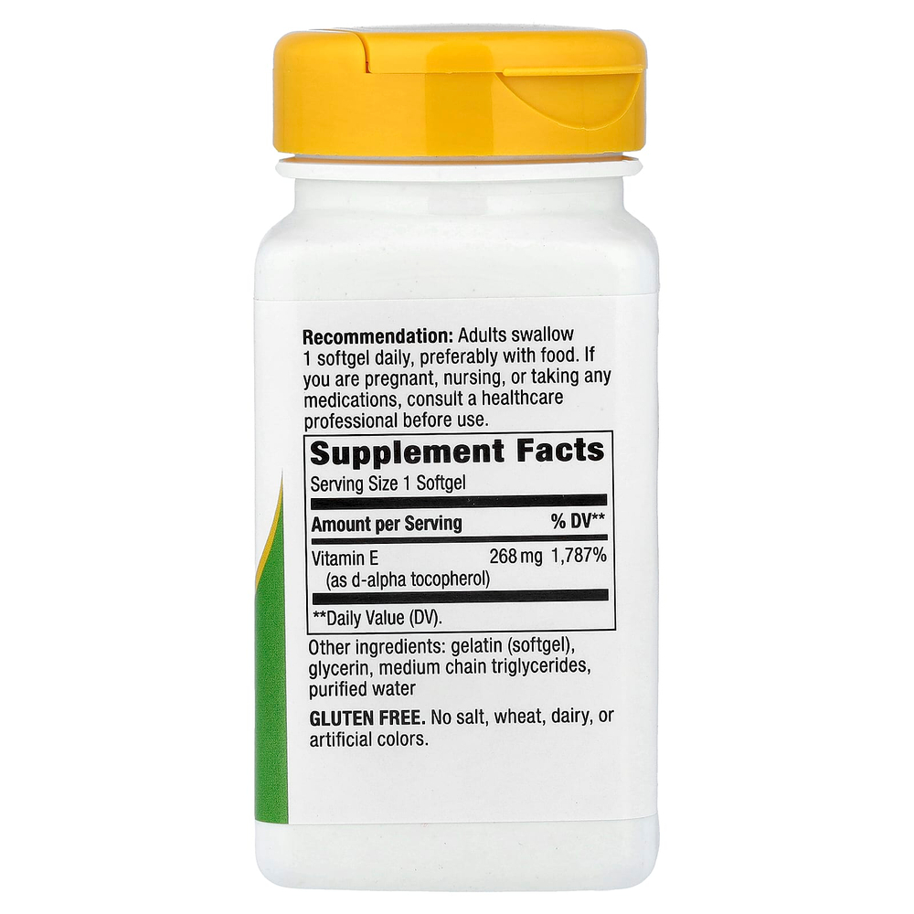 Nature's Way, Витамин E, 268 мг, 100 мягких таблеток
