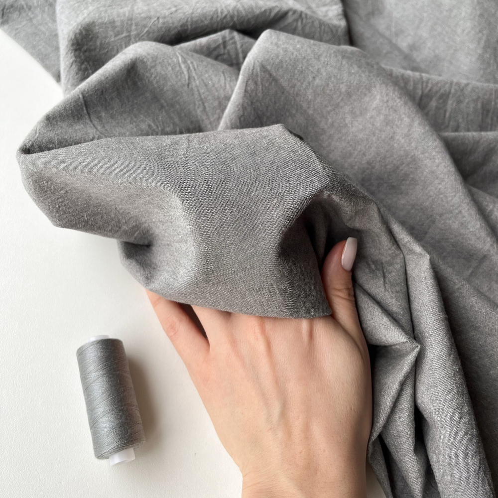 Вареный хлопок 250см. Темно-серый