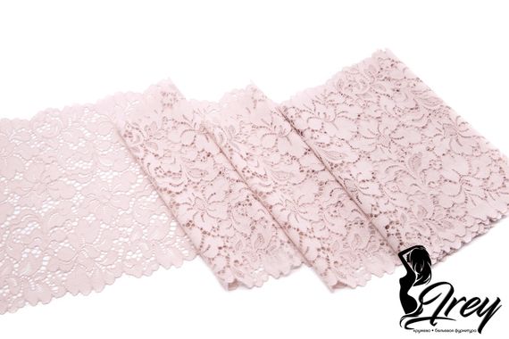 03-245 Кружево эластичное 19 см, серебристый пион 168
