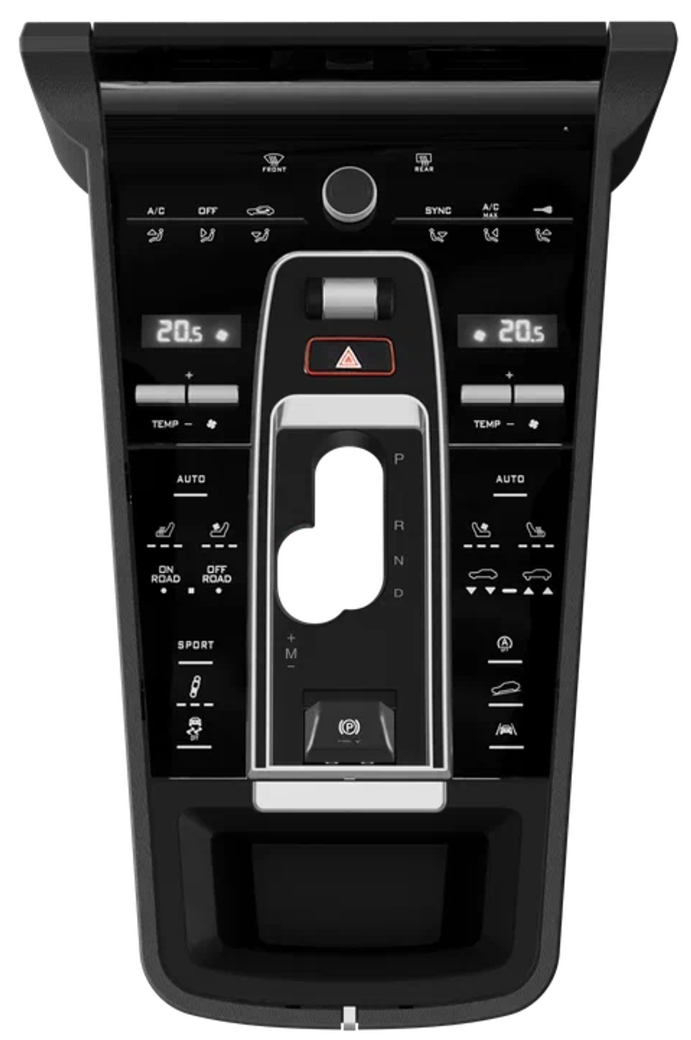 Сенсорная центральная консоль Porsche Cayenne 2010-2017 (черная) - Carmedia ZF-5023-BL