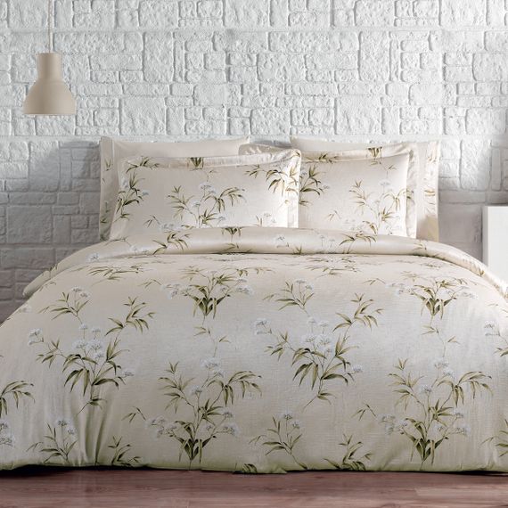 Постельное белье JUSTINE бежевый жатка deluxe TIVOLYO HOME Турция