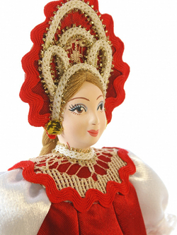 Кукла коллекционная Прасковья в русском костюме