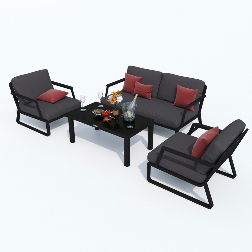 Лаунж зона Ideal Patio ЭСТИВО антрацит - каркас карбон