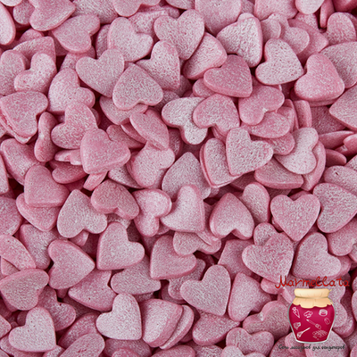 Посыпка "Сердечки розовые перламутровые", 75 гр.