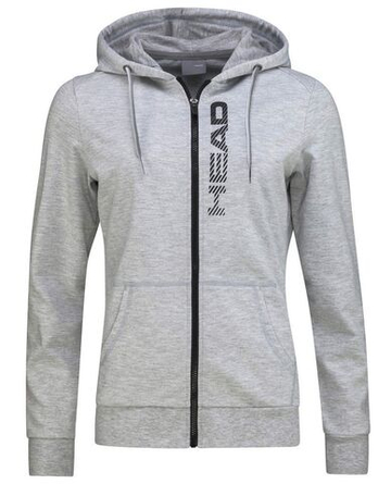 Женская Кофта теннисная Head Club Greta Hoodie FZ W - серый