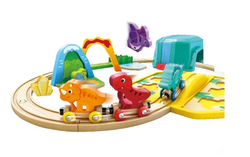 Детская игрушка "Железная дорога динозаврики " в контейнере