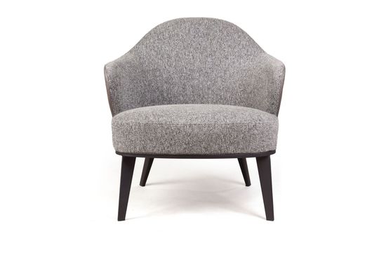 Лаунж кресло Leslie рогожка комби серый