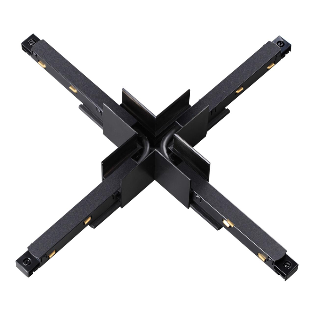 135128 SHINO NT21 043 черный Соединитель с токопроводом для шинопровода Х-образный IP20 48V FLUM