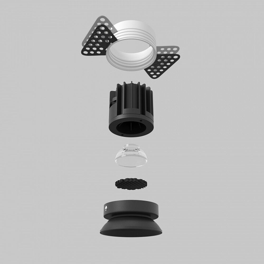 Встраиваемый светильник Maytoni Round DL058-7W2.7K-TRS-B