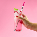 Соломинка из нержавеющей стали розовая