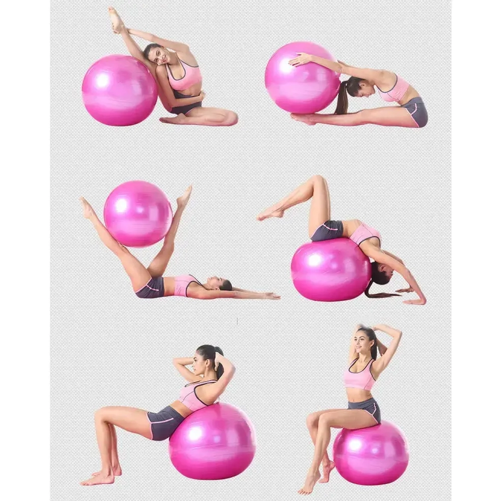 Фитбол Sportage полумассажный 75 см 1000гр (с насосом), Фиолетовый